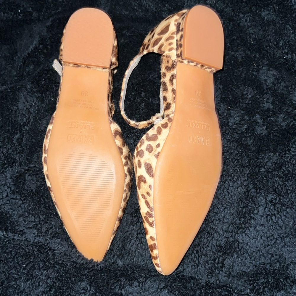 Bared Footwear Leopard-Print Pointed Slingback Flats in Brown - Picture 3 of 13